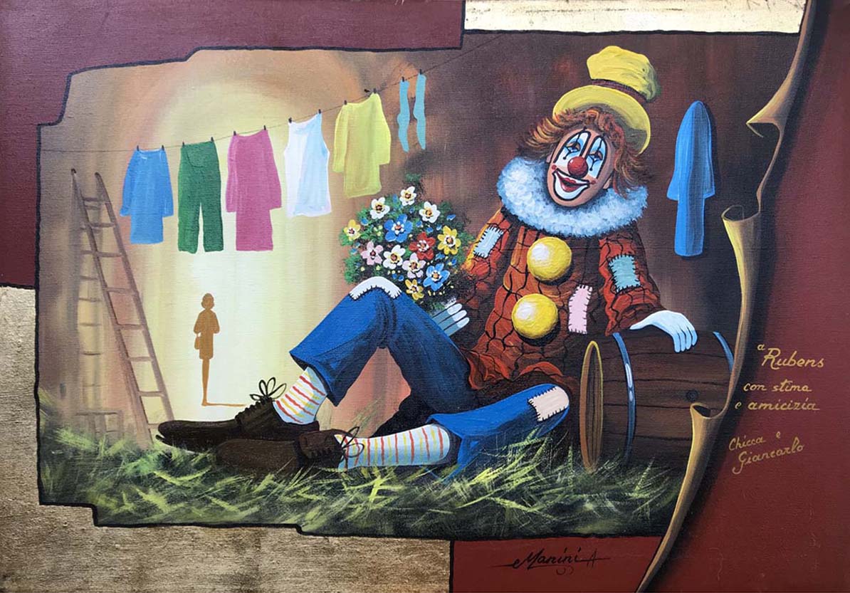 Angelo Manini Clown VENDERE QUADRI