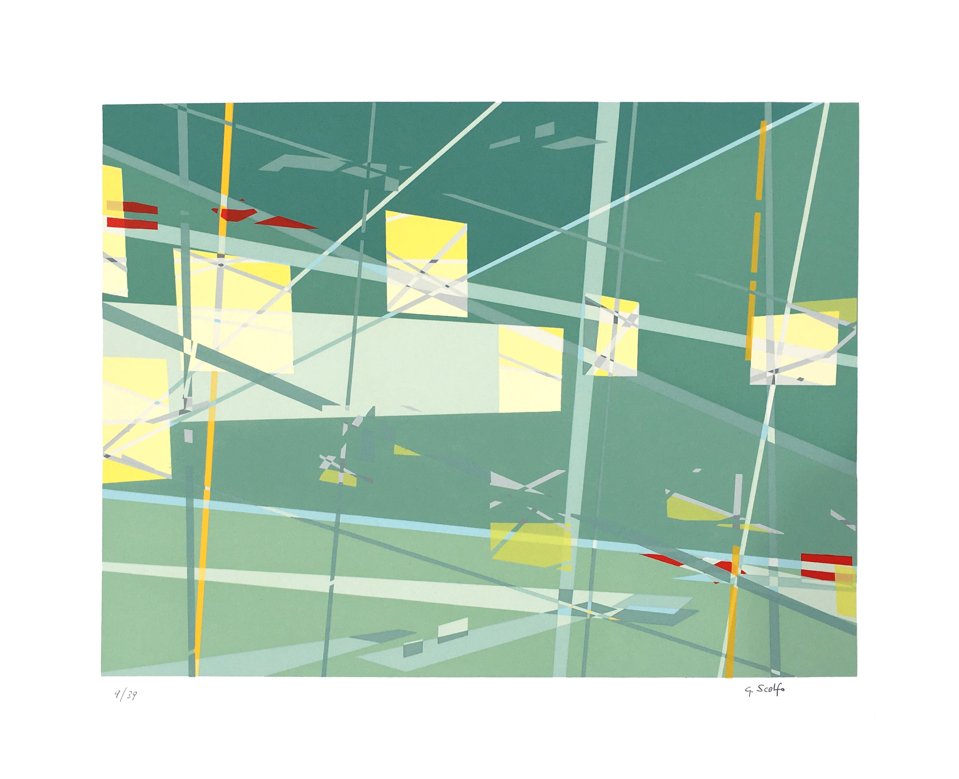 PROYECCIONES (serigrafía a 18 colores, edición de 39 ejemplares, 38,8x29 cm)