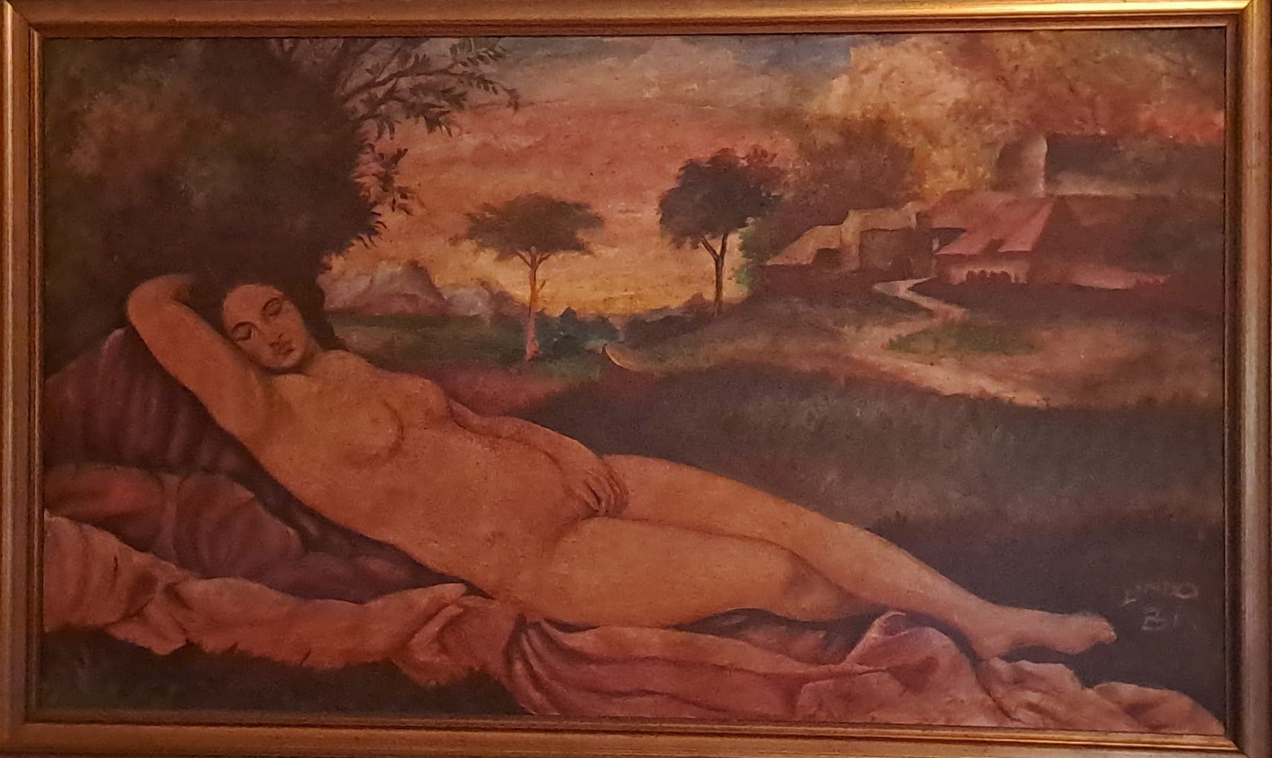 Lindo Bi - Copia della venere dormiente di Giorgione