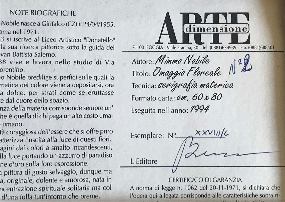 Mimmo Nobile - Homenaje floral 2