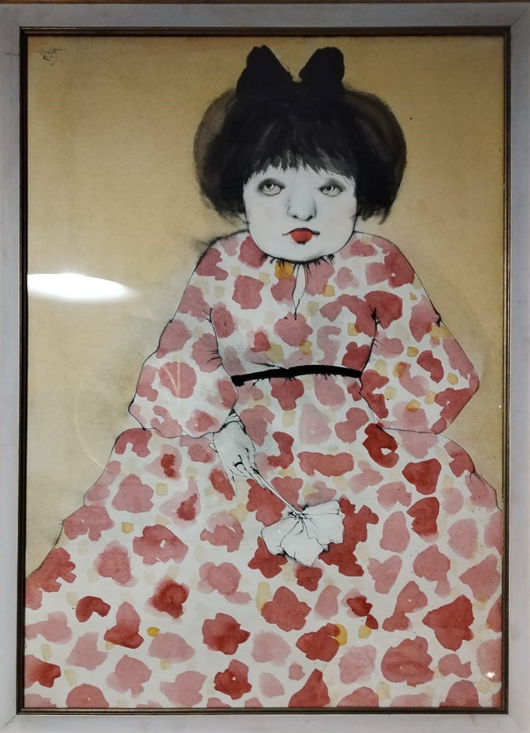 Enrico Colombotto Rosso - Niña con una flor