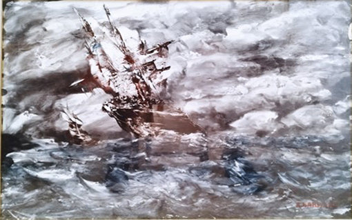 Alfredo Nannoni - Veliero in tempesta