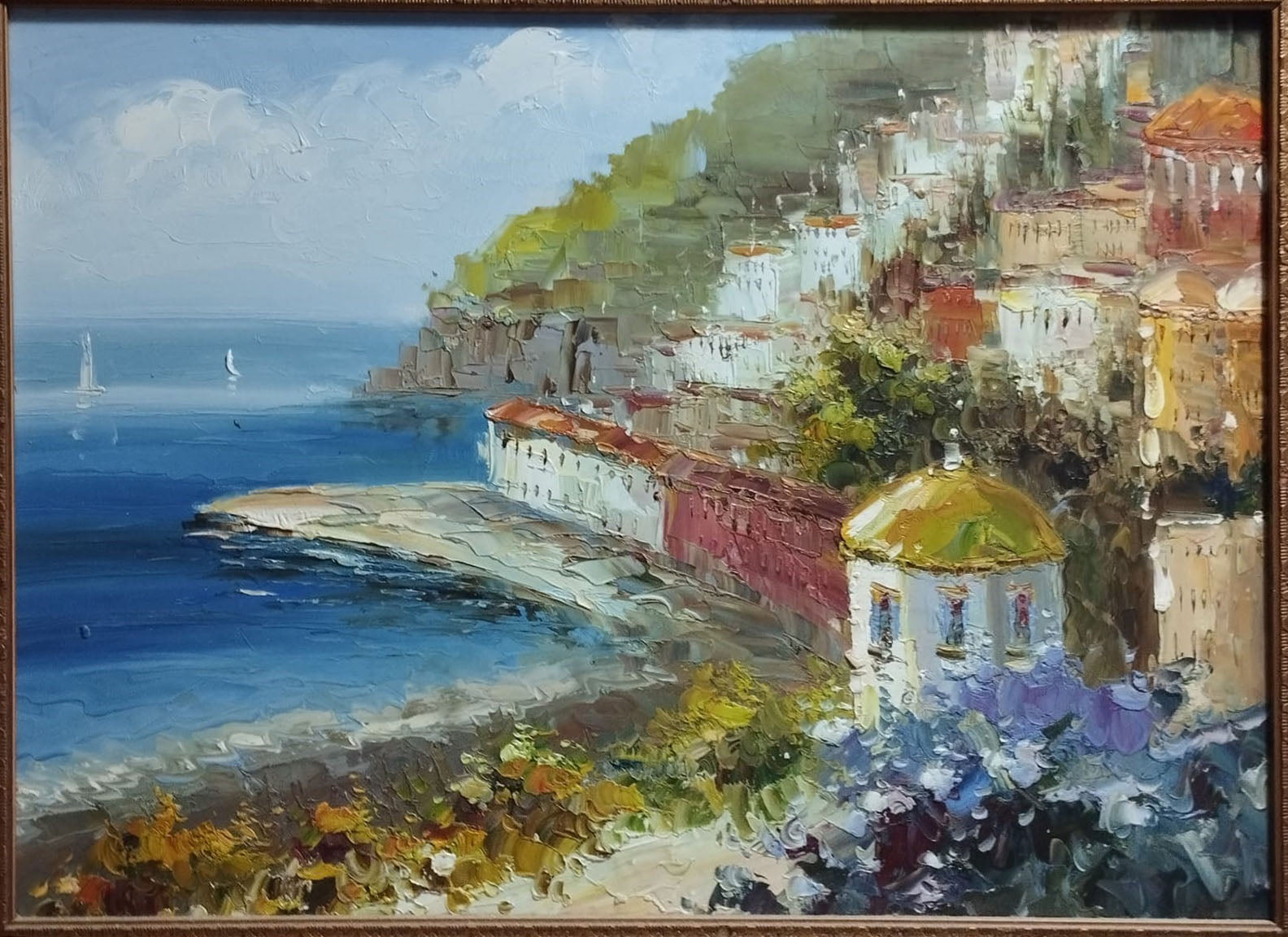 Autore Sconosciuto - Senza titolo (veduta di Positano)