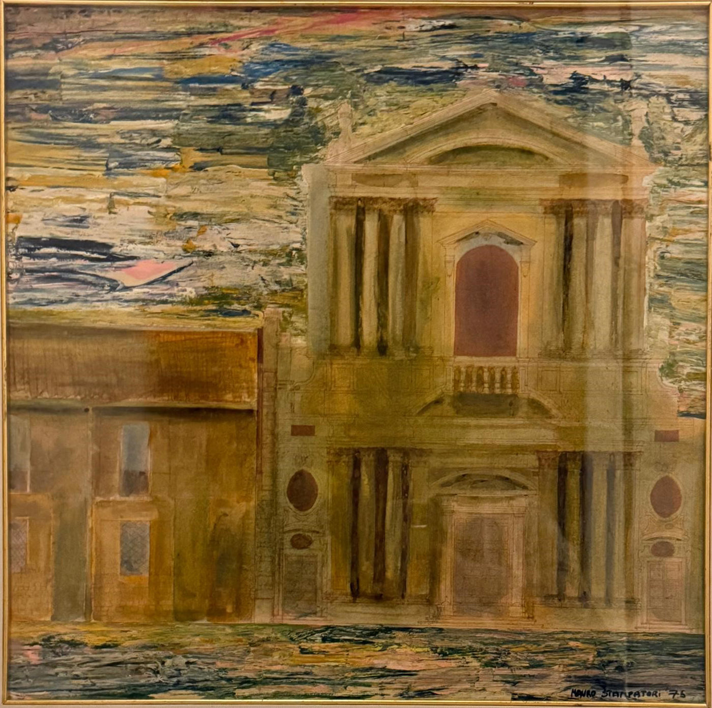 Mauro Stampatori - Via Giulia davanti Palazzo Farnese, camerini farnesiani
