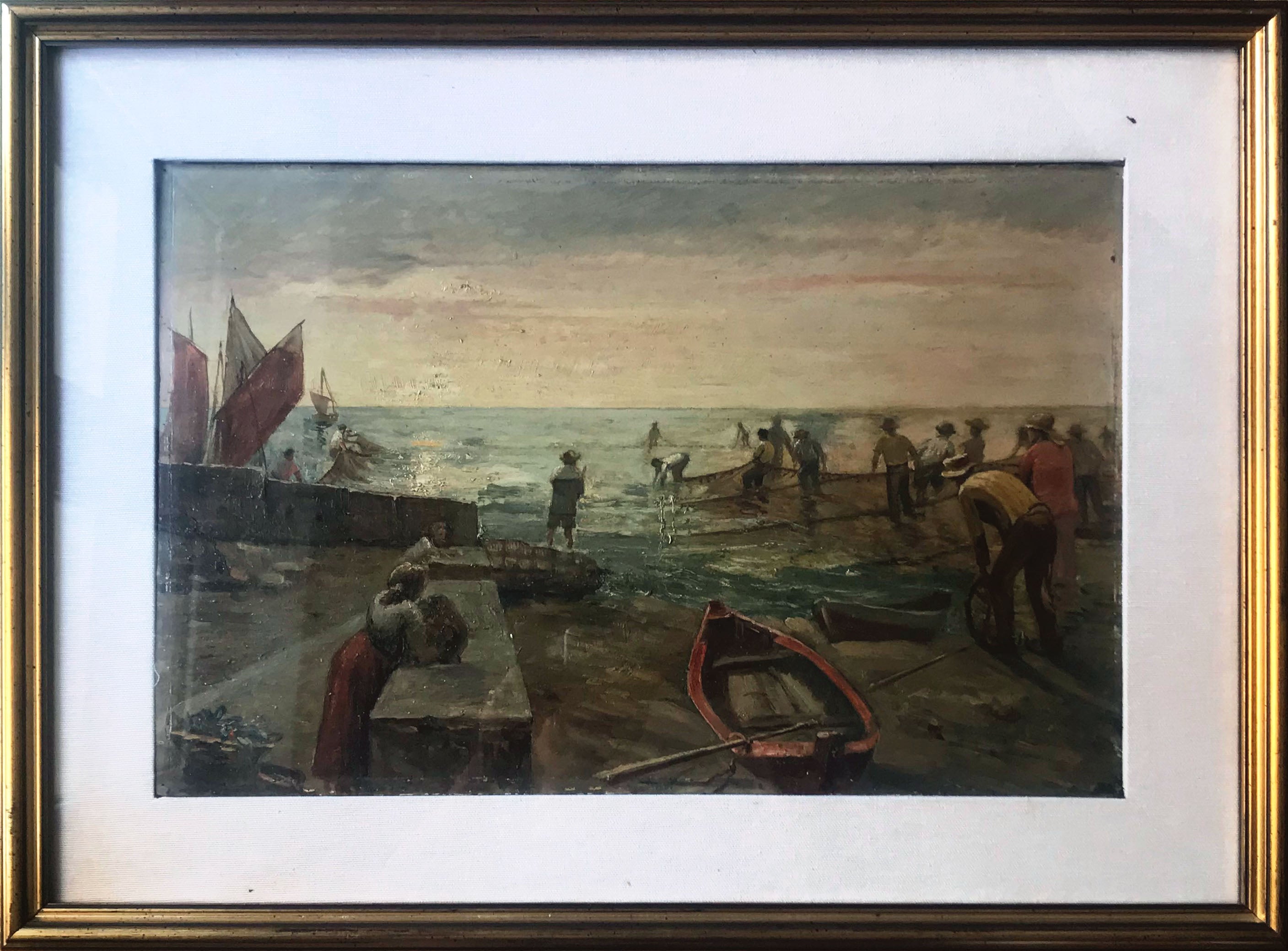 Artista sconosciuto - Pescatori a riva