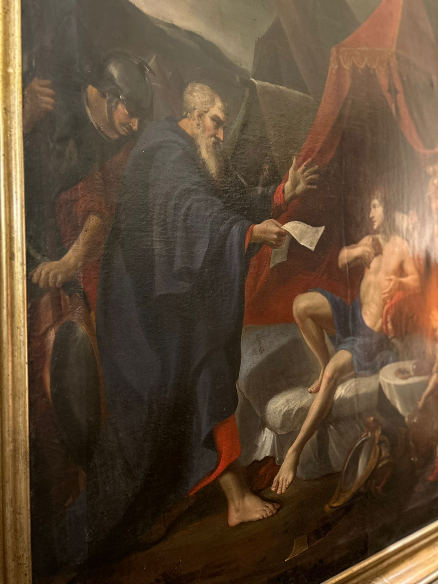 Attribuito alla bottega di Giovanni Lanfranco - Alessandro Magno e il medico Filippo