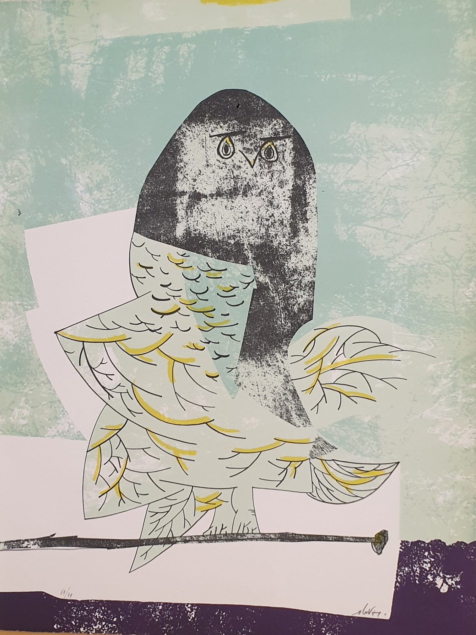 Gianni Dova - Uccello tra i rami