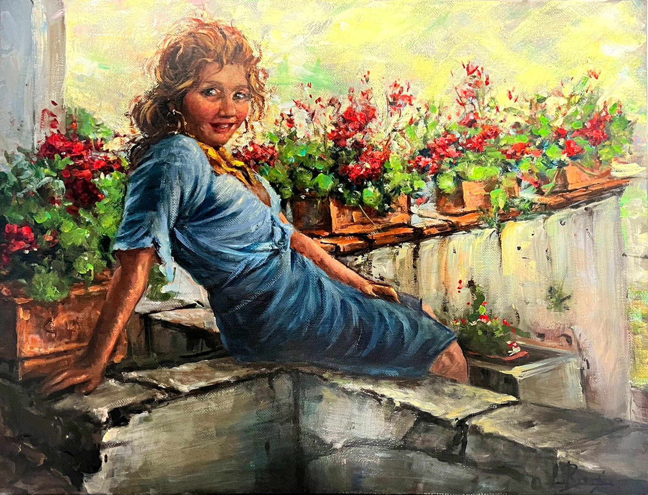 Ciro dè Rienzi  - Ragazza con fiori