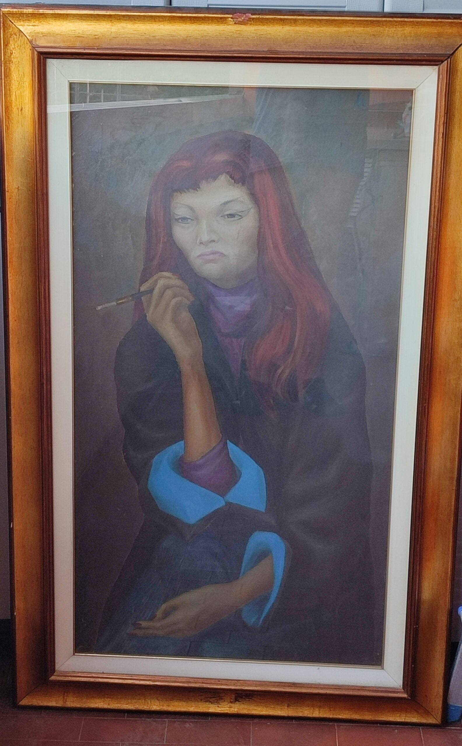 Senza titolo (autoritratto o ritratto idealizzato) – Olio – Leila Lazzaro