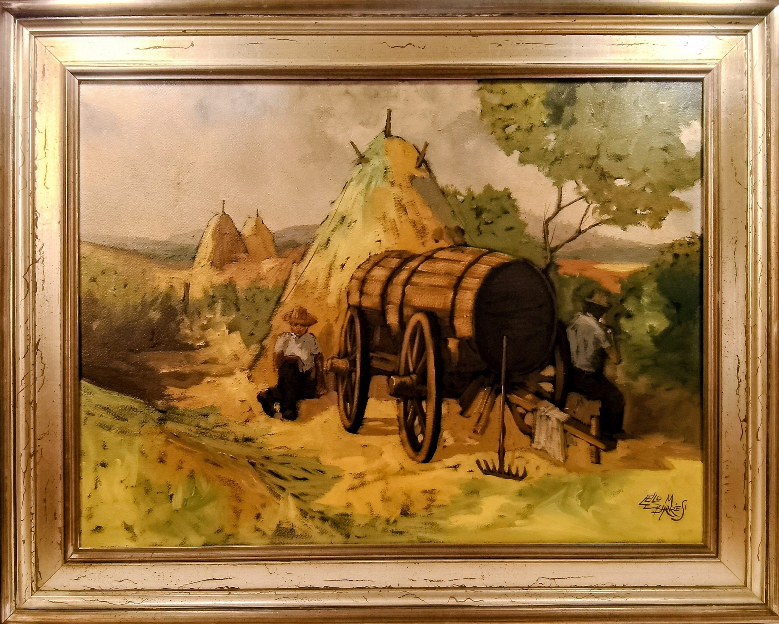 Lello M. Barresi - Untitled (Landscape with Peasants)