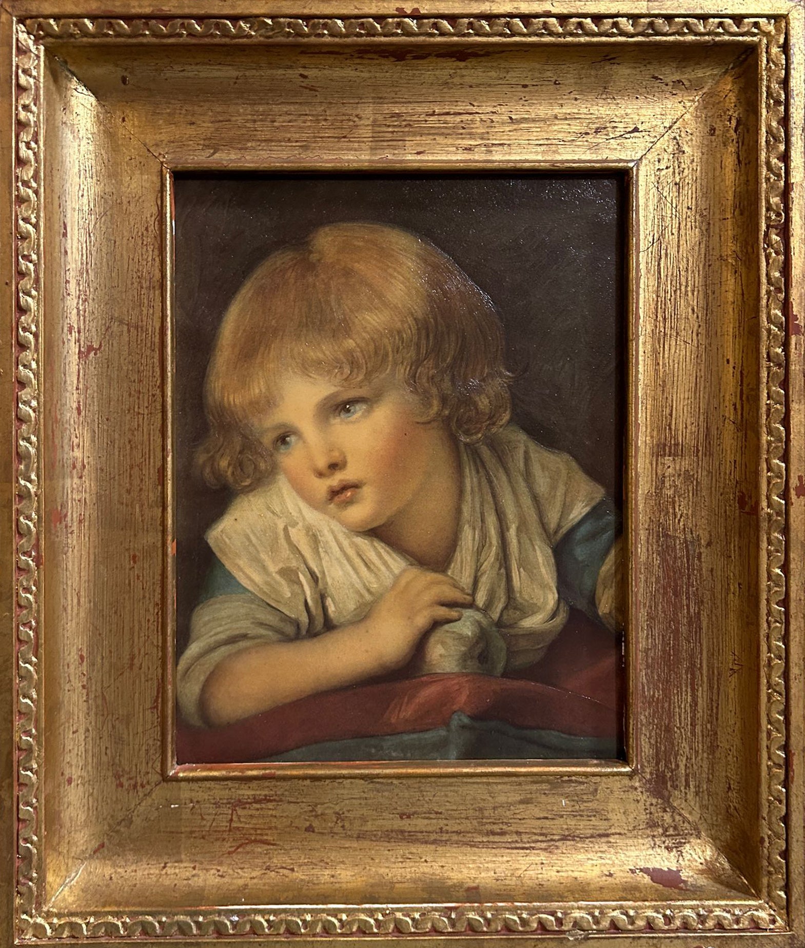 Riproduzione da Jean-Baptiste Greuze - Bambino con mela