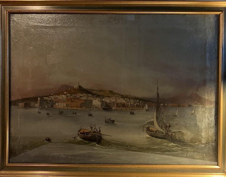 Veduta del Golfo di Napoli scuola napoletana