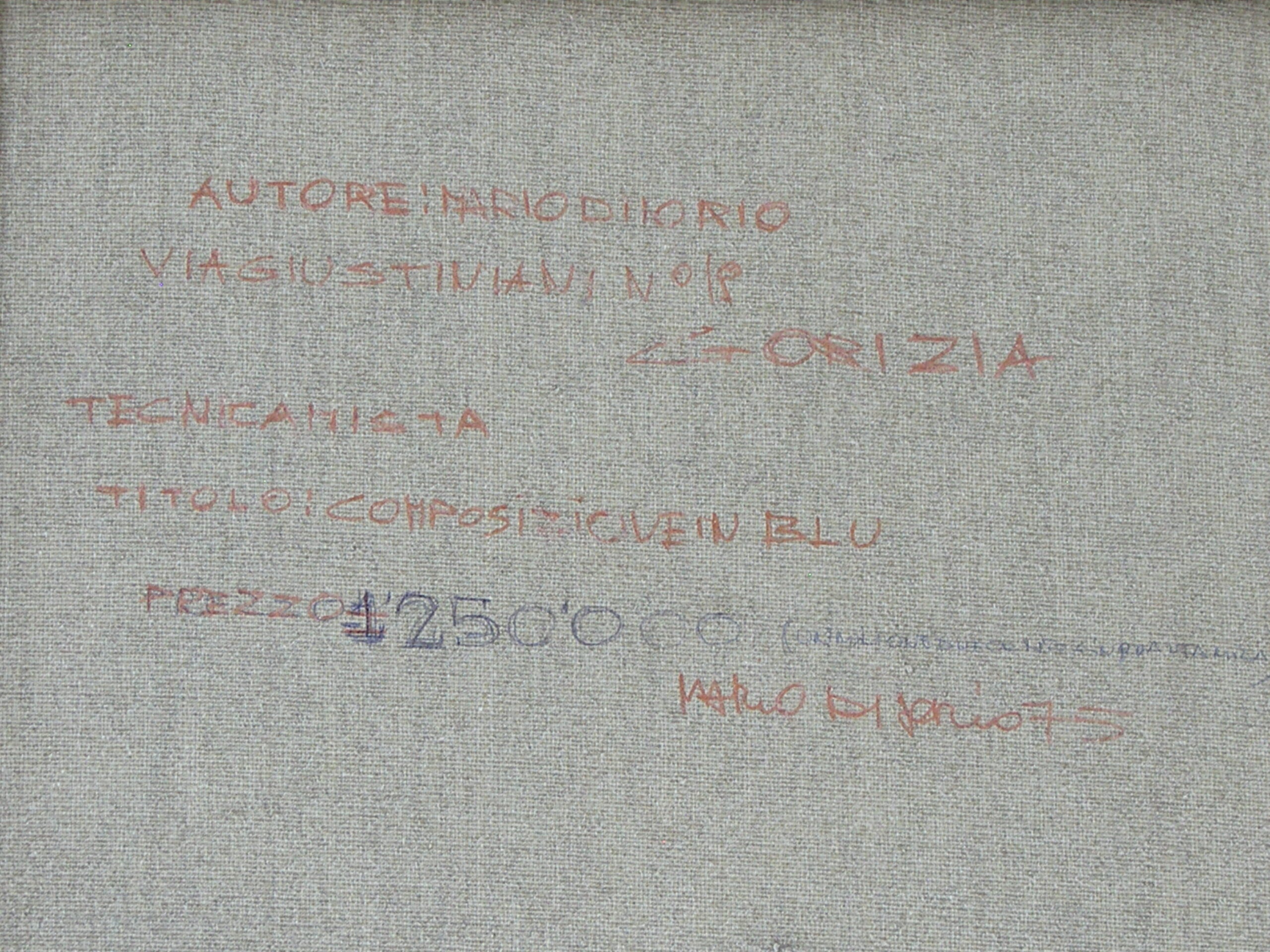 Mario Di Iorio - Composizione in blu - BDEC002