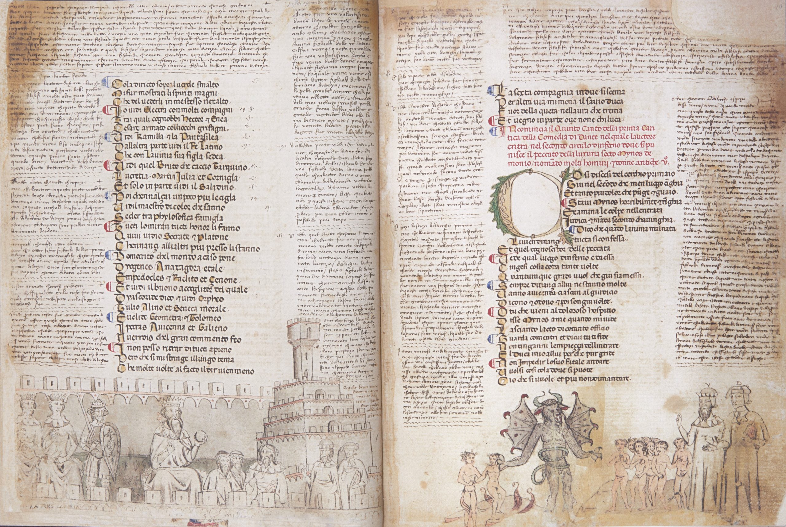 Facsimile, Dante Alighieri, Comedy, MS. Pluteo 40.7, preserved at the Laurentian Library in Florence - Treccani Encyclopedic Institute