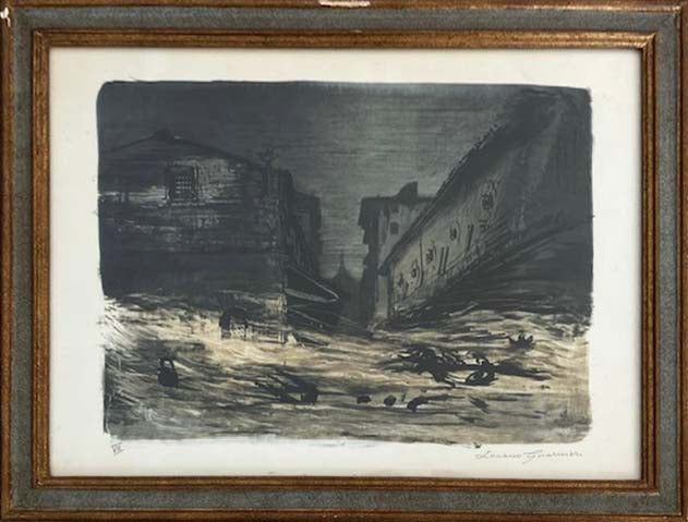 Alluvione di Firenze – Litografia – Luciano Guarnieri