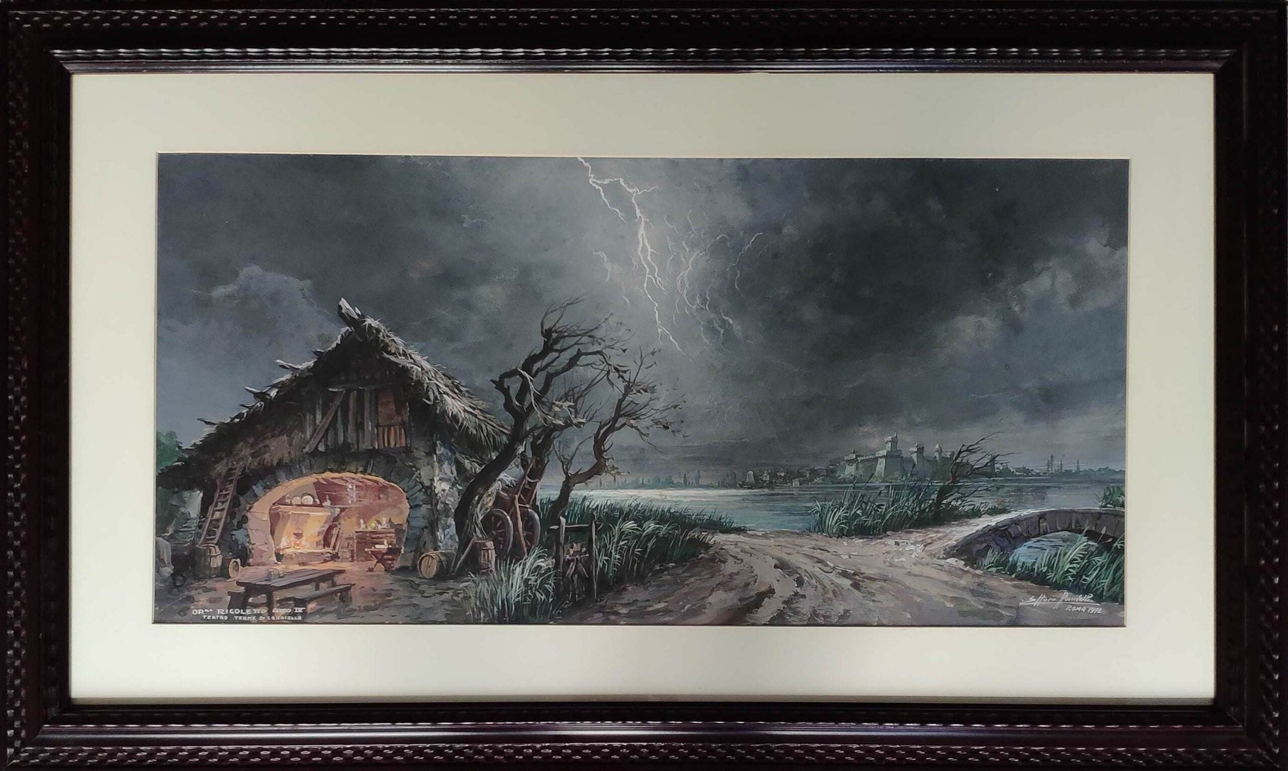 Ettore Rondelli - Set Design from Rigoletto