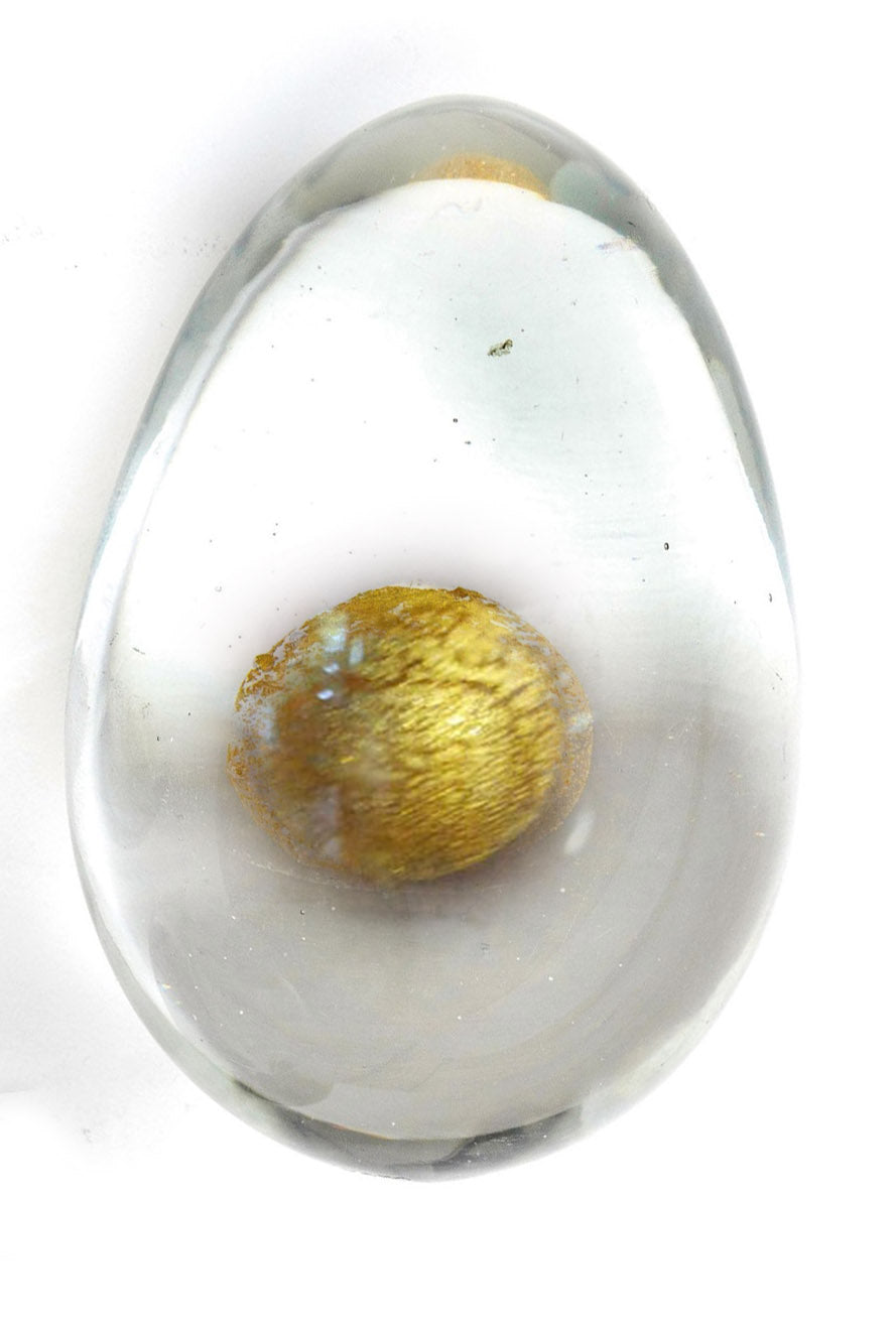 Venini Artglass - Uovo con palla in oro
