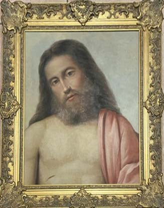 Cristo, olio su tavola di autore sconosciuto, 70 x 50 cm