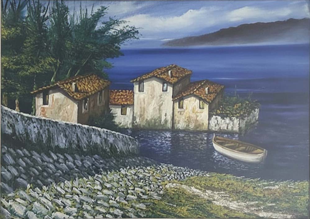 Marina blu - Olio su tela - Serafino Carbone
