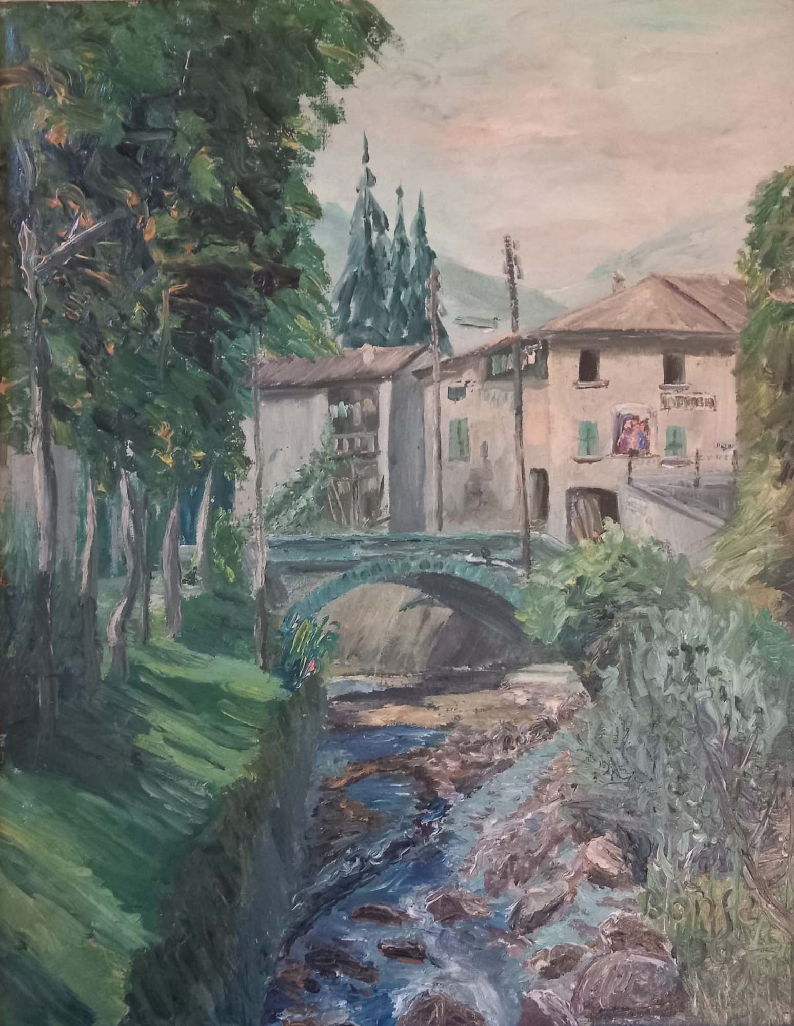 Alberto Bonfà - Senza titolo (paesaggio rurale)