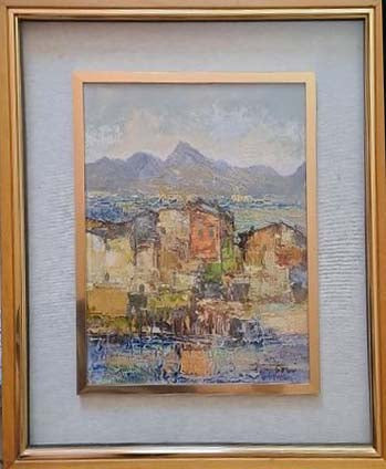 Vecchi ruderi, di Bruno Tintori, Olio su tavola, 40X30