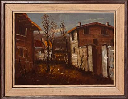 Paesaggio di Molla, olio su tela