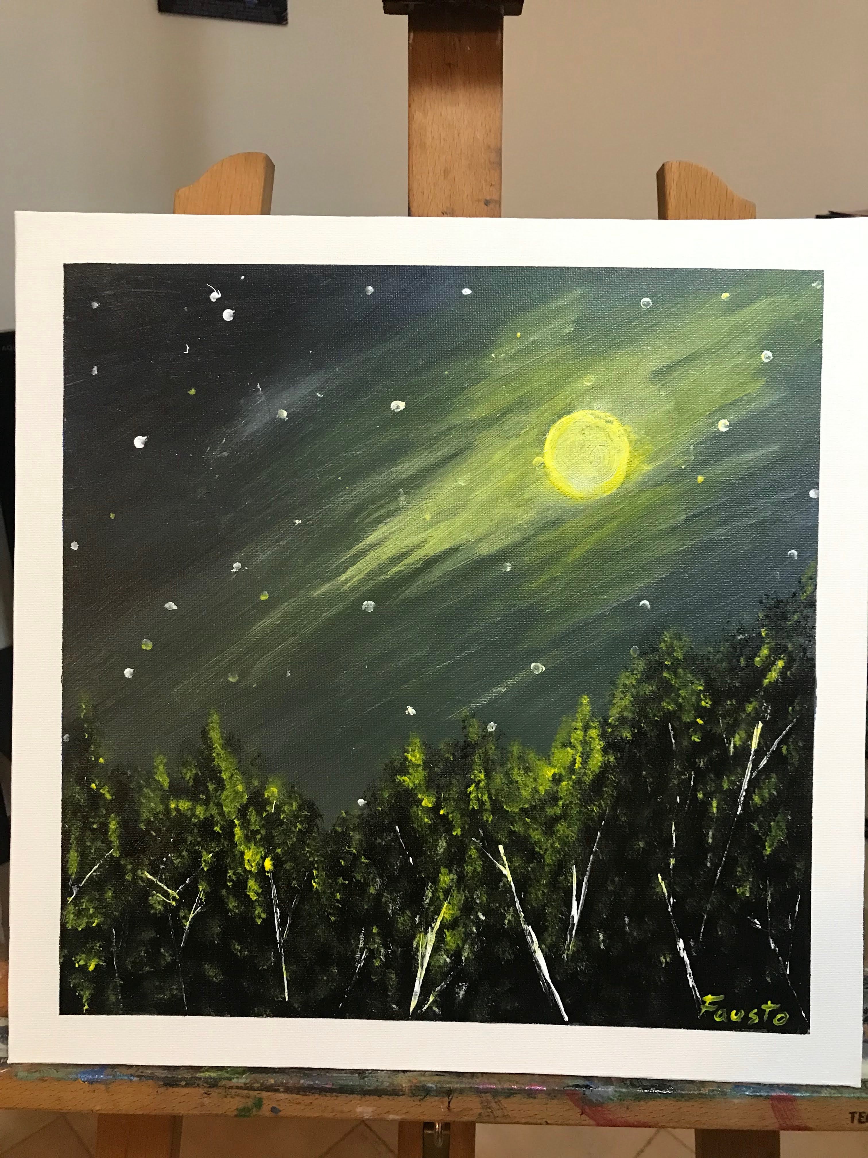 Luna sulla foresta