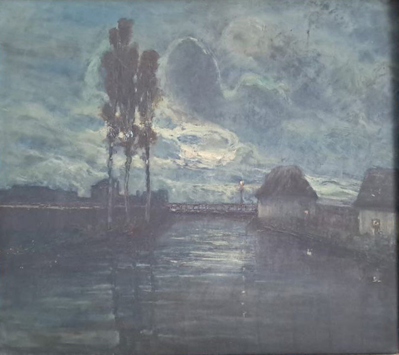 Autore Sconosciuto - Notturno in Olanda
