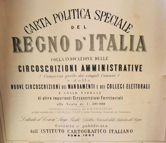 Mapa político-administrativo del Reino de Italia - De Agostini