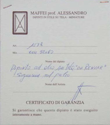 Alessandro Maffei - Signorina sul palco "Omaggio a Renoir"