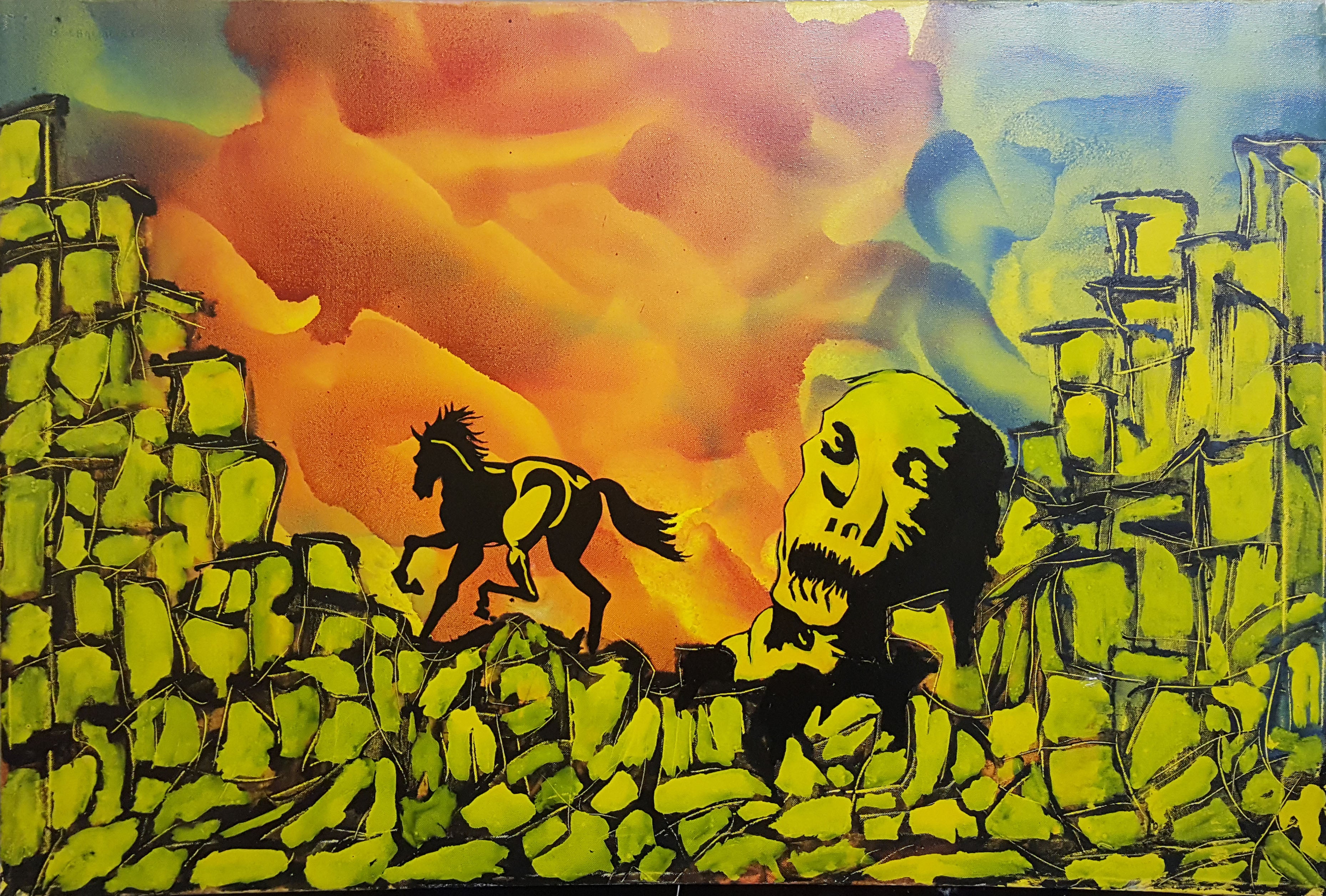 Basilio Chalkidiotis - Cavallo con teschio