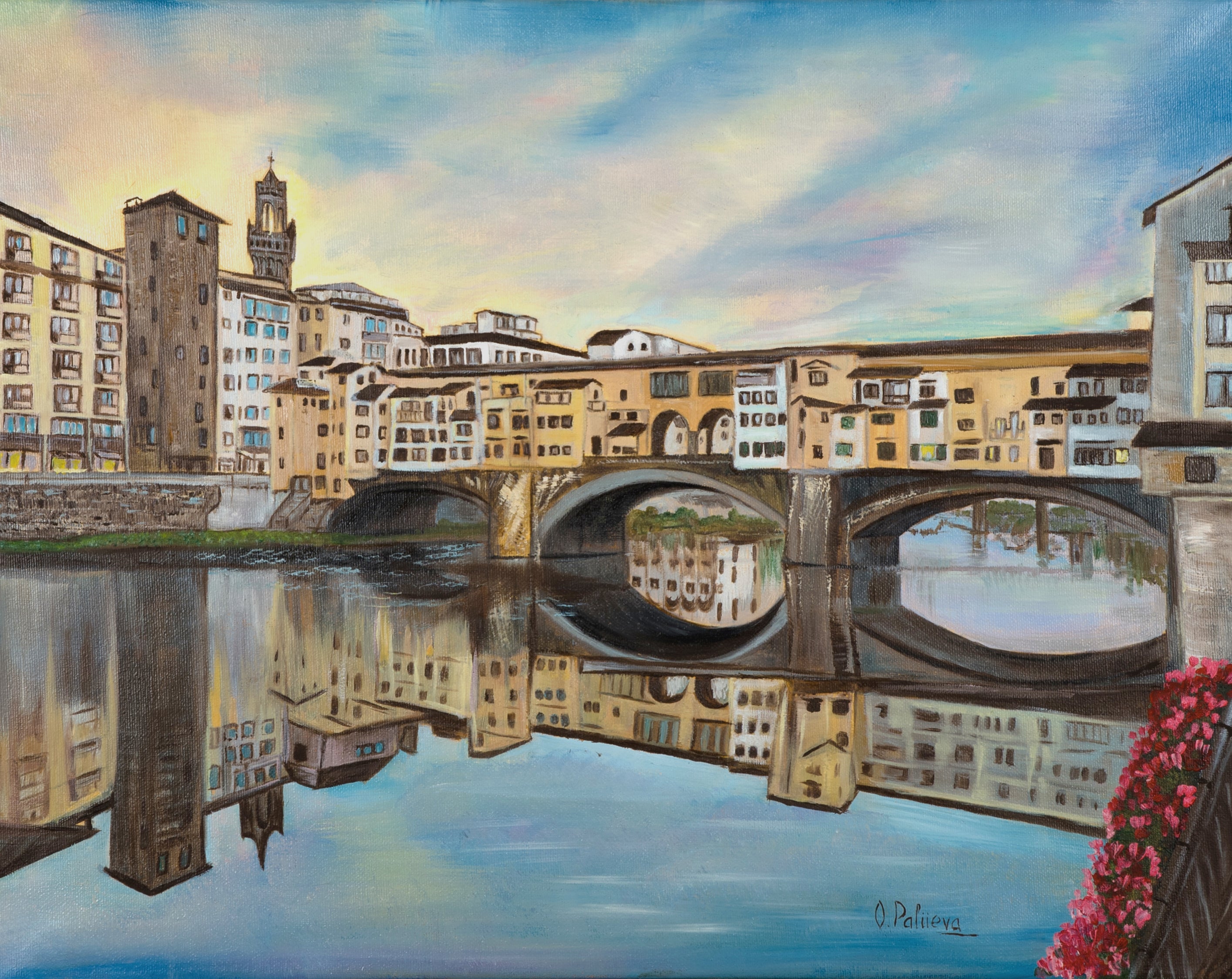 Ponte vecchio all'alba