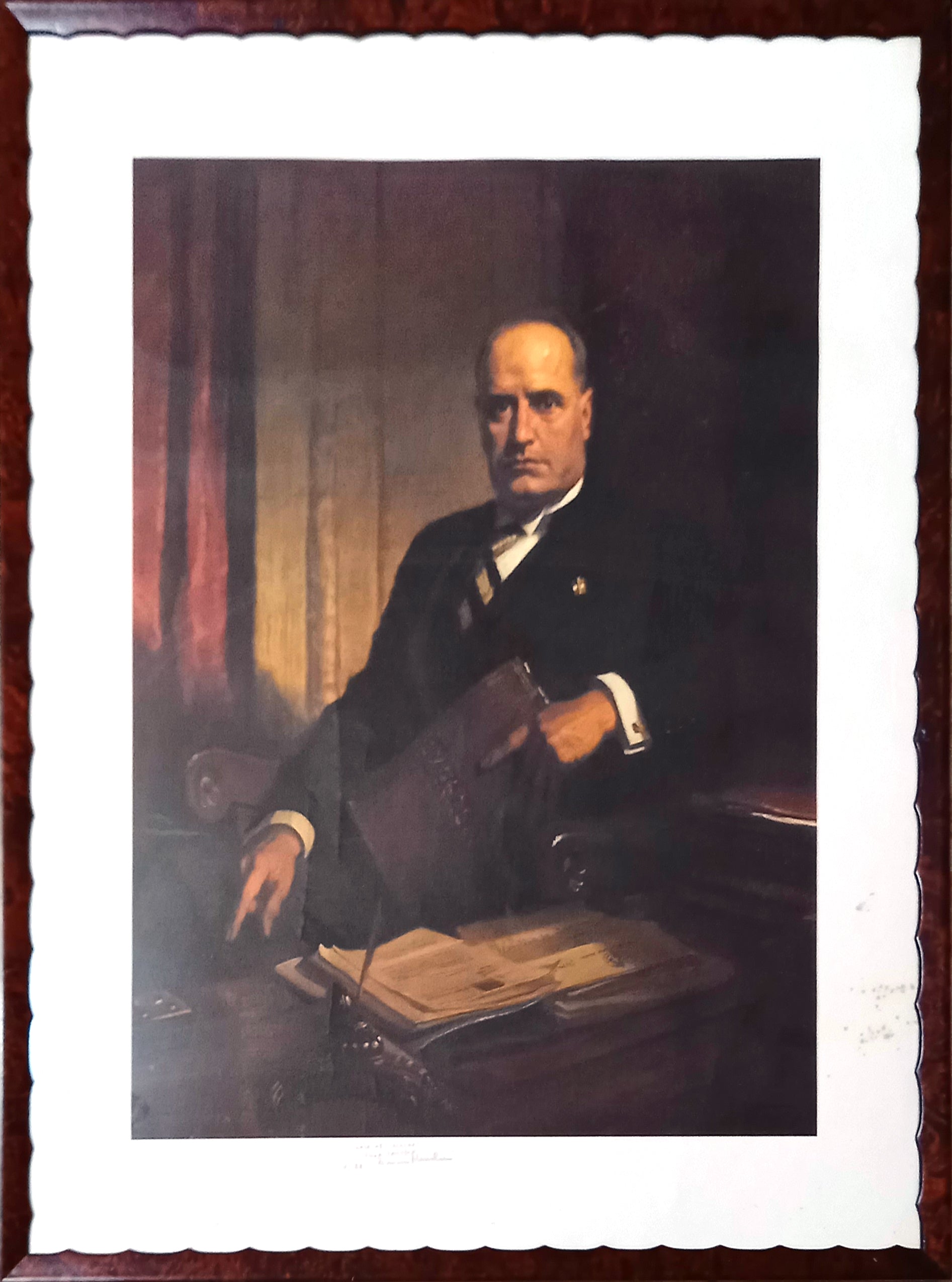 Romano Mussolini - Fotoritratto autenticata a mano