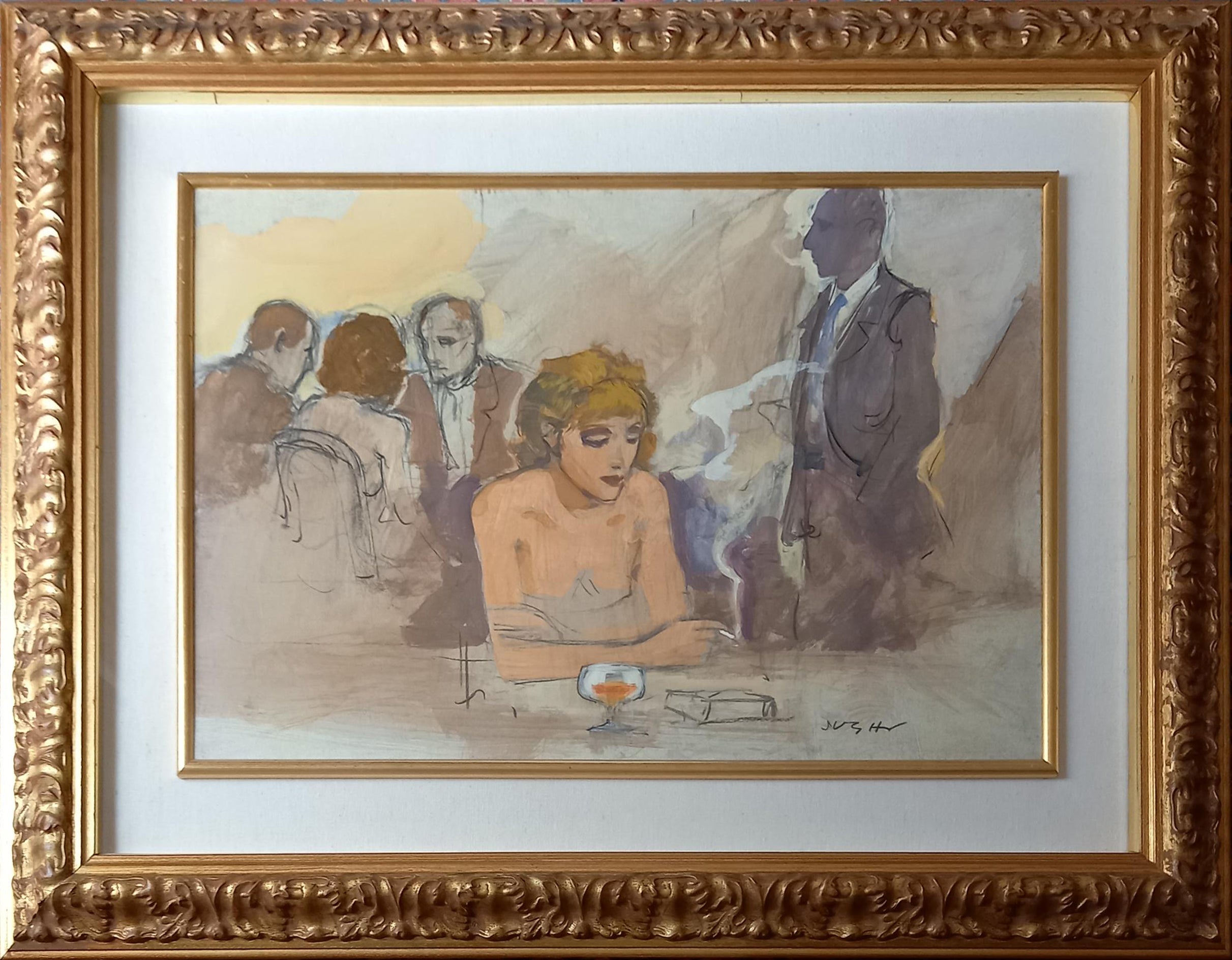 Alberto Sughi - Figura al bar