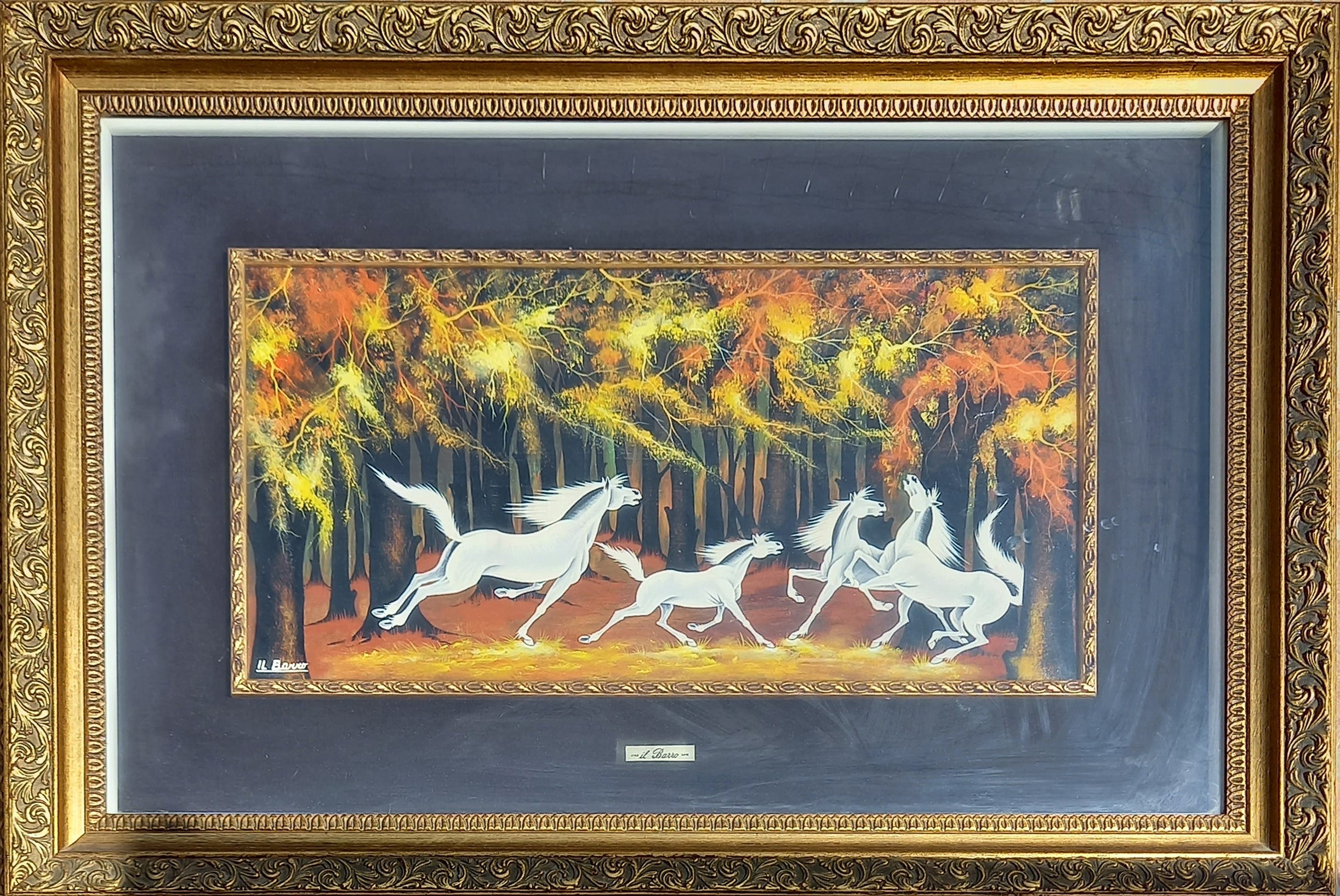 Antonio Barro - Autunno con cavalli