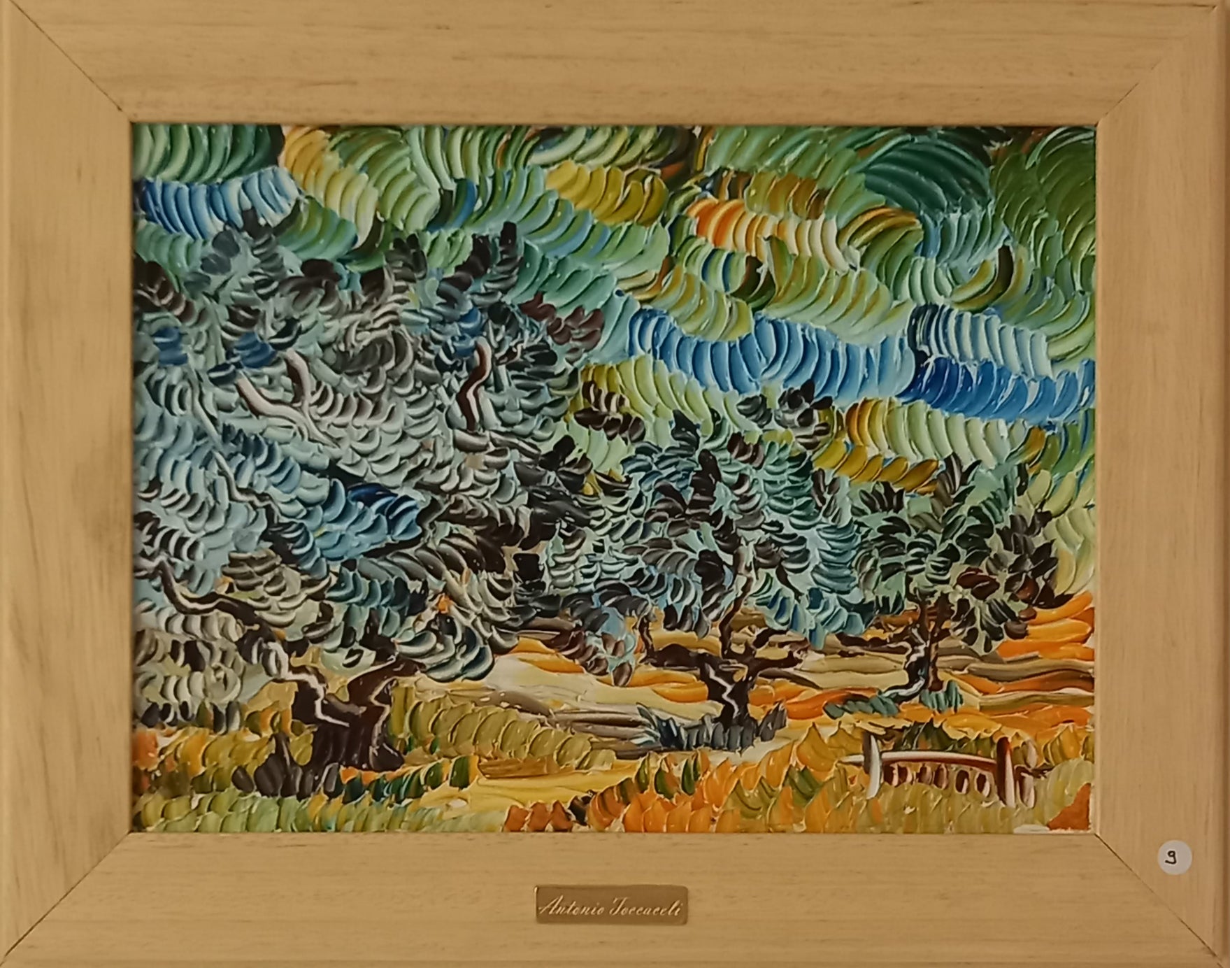 Antonio Toccaceli - Campo de trigo con tres olivos