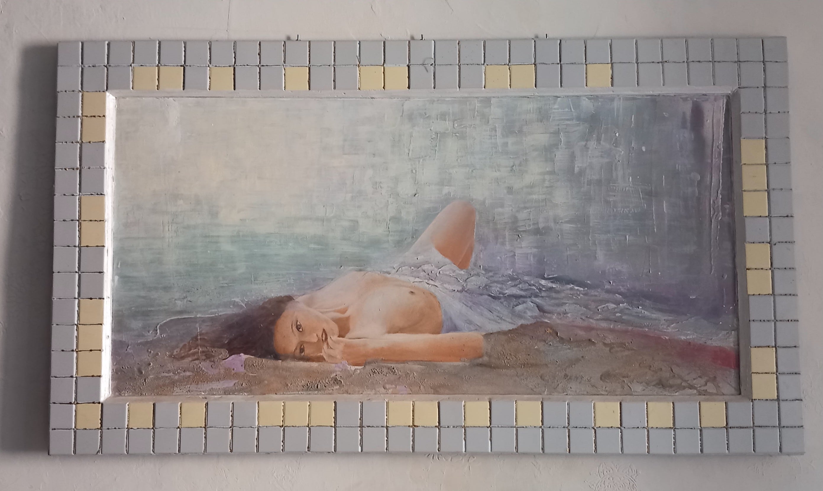 Woman lying in the water