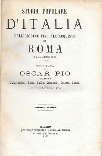 Historia popular de Italia - Oscar Pio (Enciclopedia de 10 volúmenes)