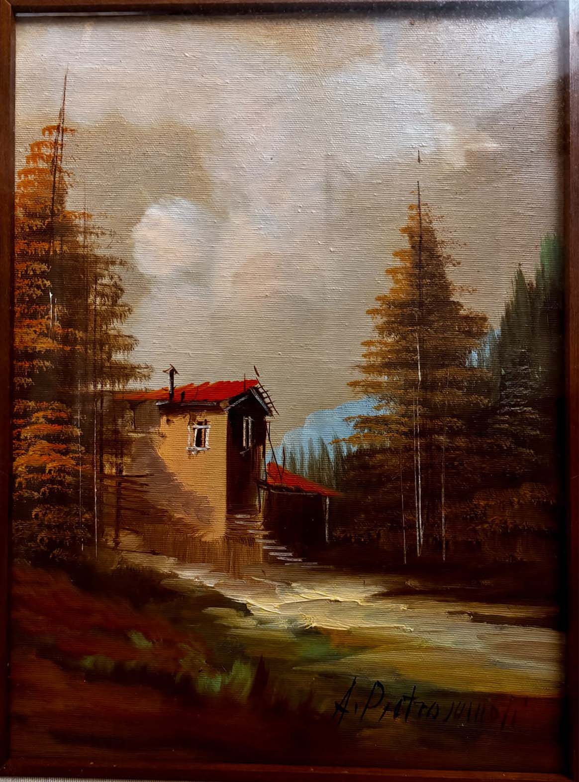 Paesaggio, olio su tela di Alfonso Pietrosemoli