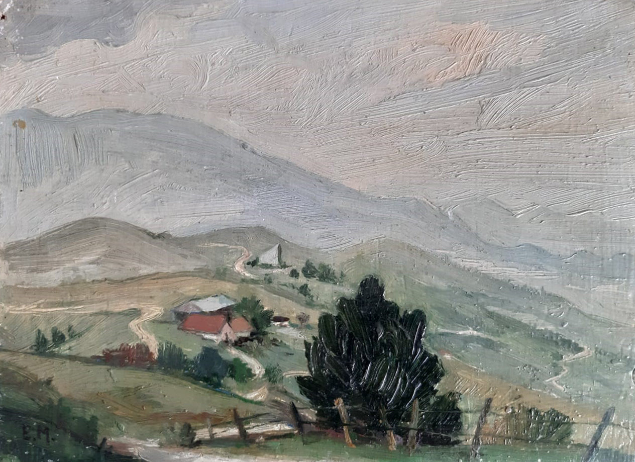 Elvio Meneghetti - Paesaggio di Alano di Piave