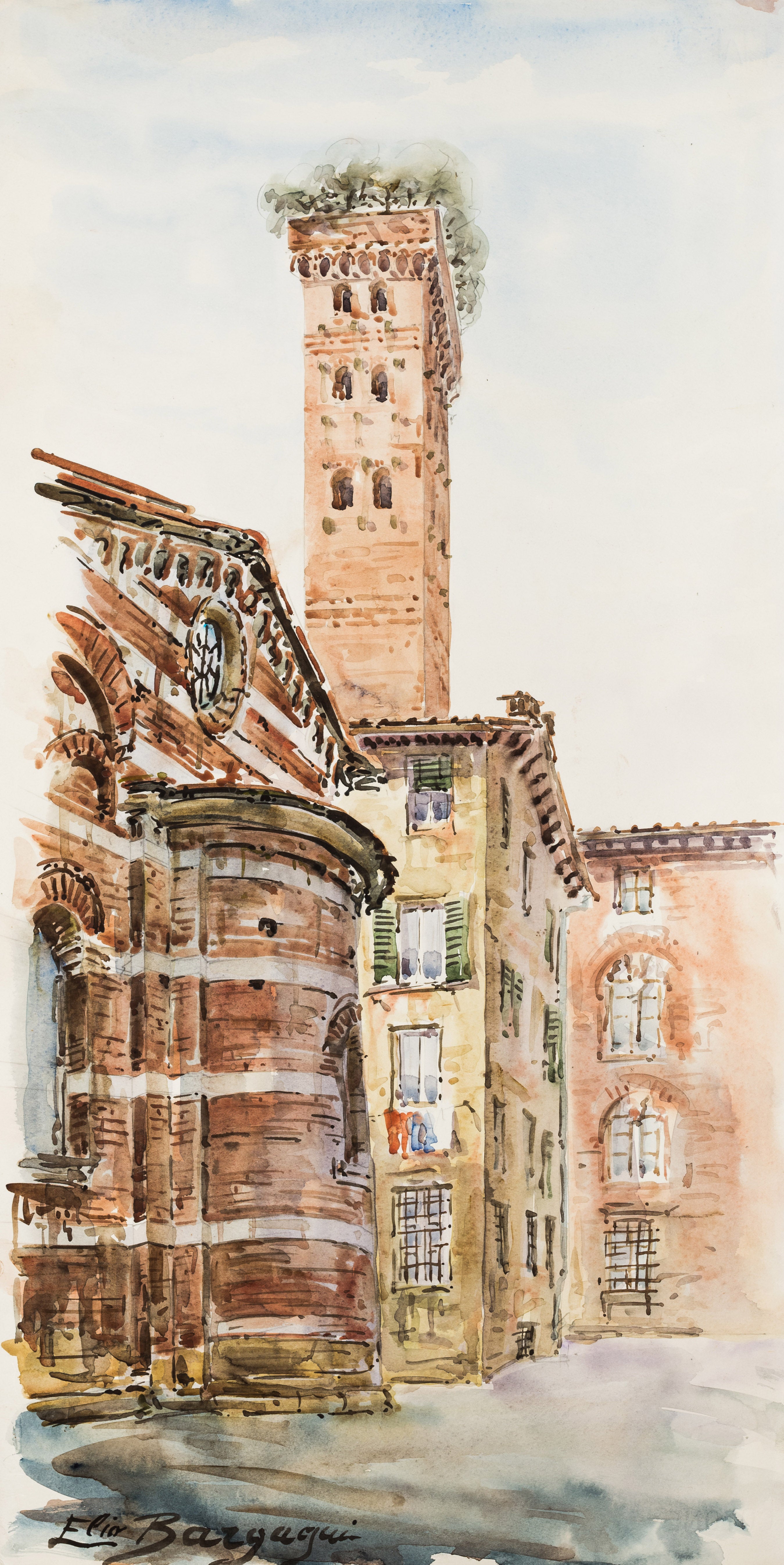 Lucca - scorcio storico con Torre Guinigi