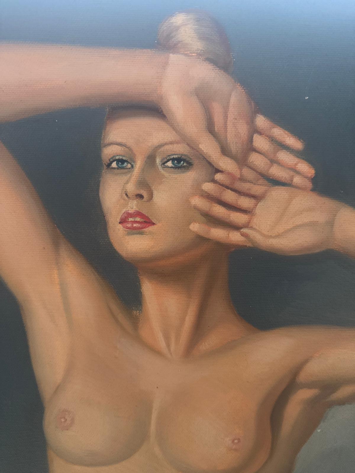 Senza titolo (nudo femminile) - Olio su tela - Mariolino da Caravaggio
