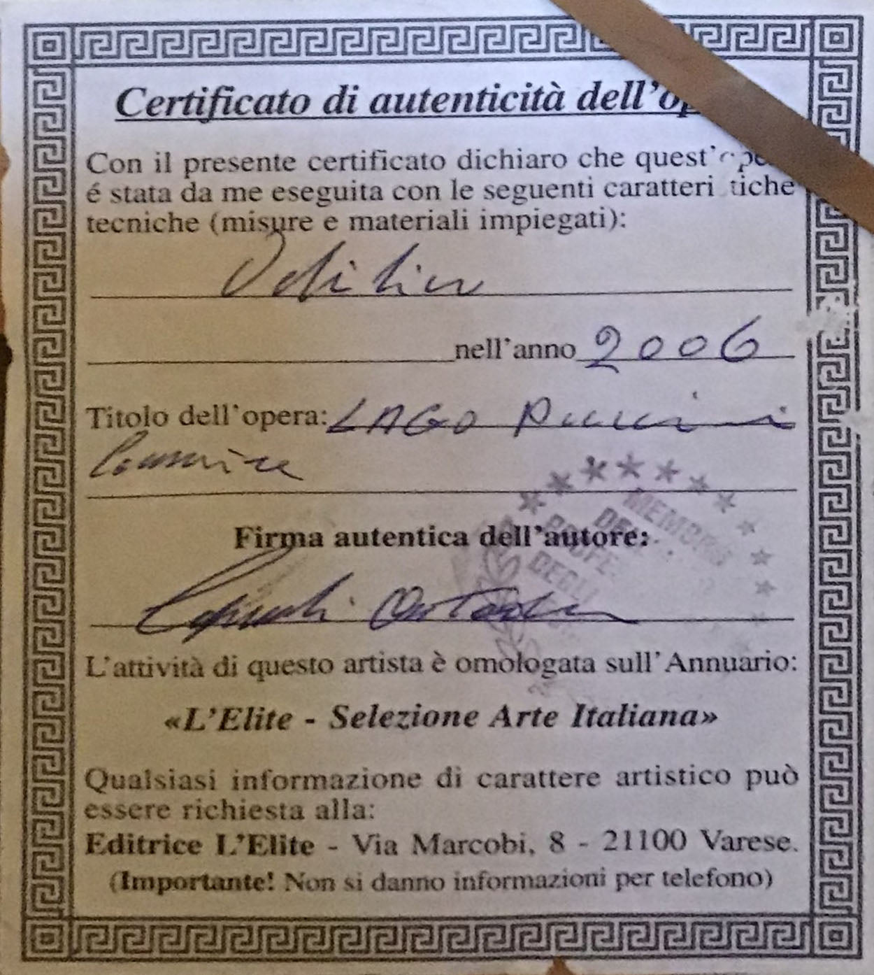 Aristodemo Capecchi - Golfo di Fiascherino