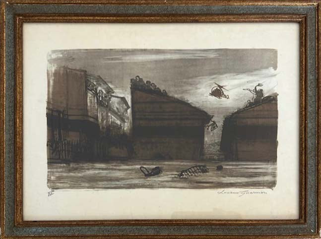 Alluvione di Firenze – Litografia – Luciano Guarnieri