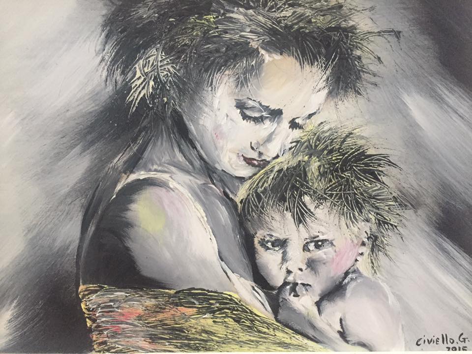 Giuseppe Civiello - Donna con bambino