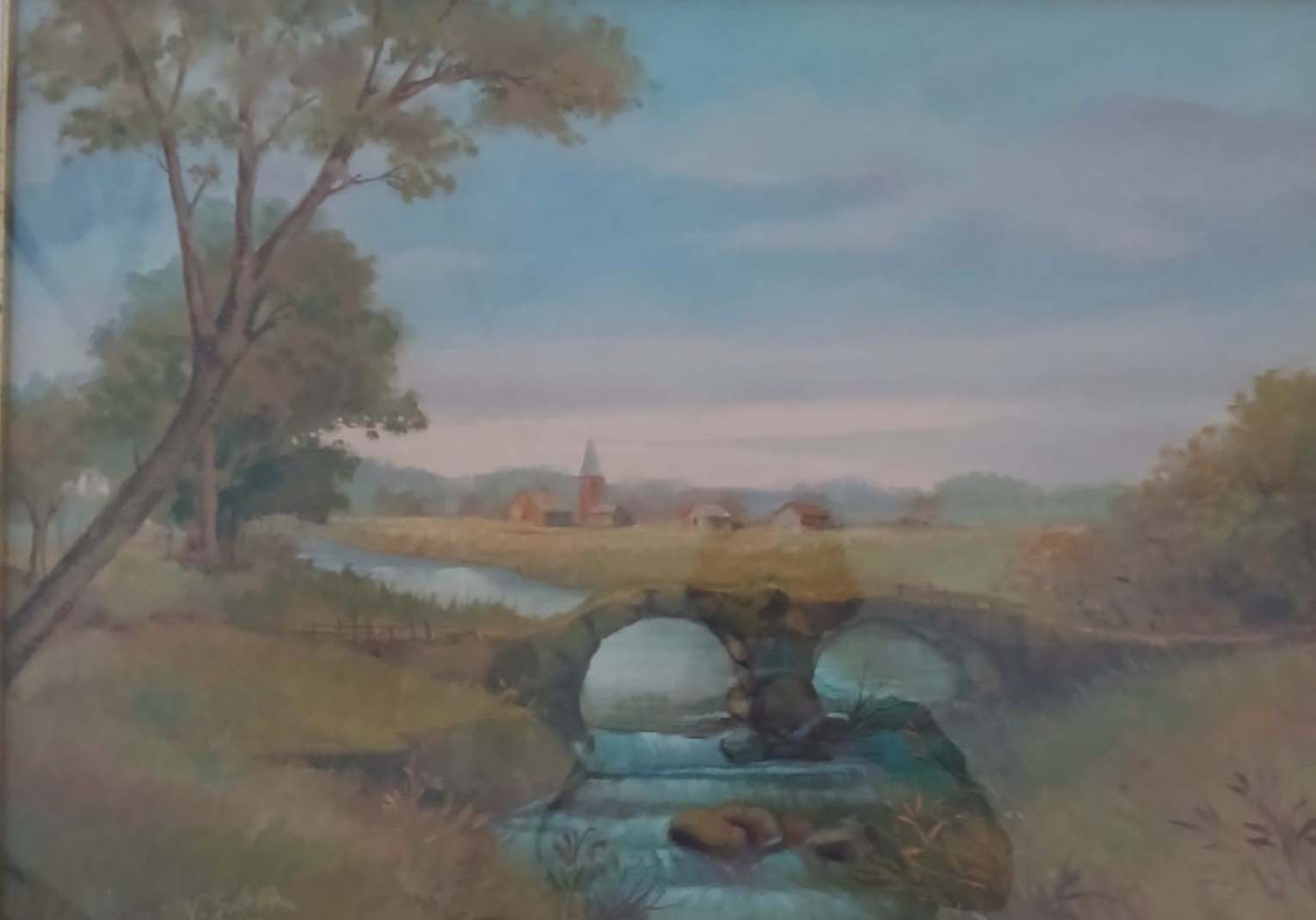 Paesaggio a olio su tela di Vincenzo Gullotta