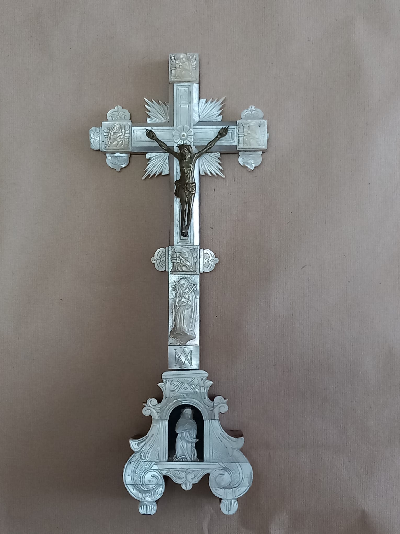 Unknown Author - Wooden and Mother-of-Pearl Cross