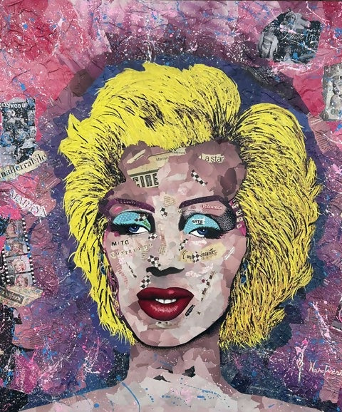 Icona costruita di Giancarlo Narduzzi, collage – ritratto