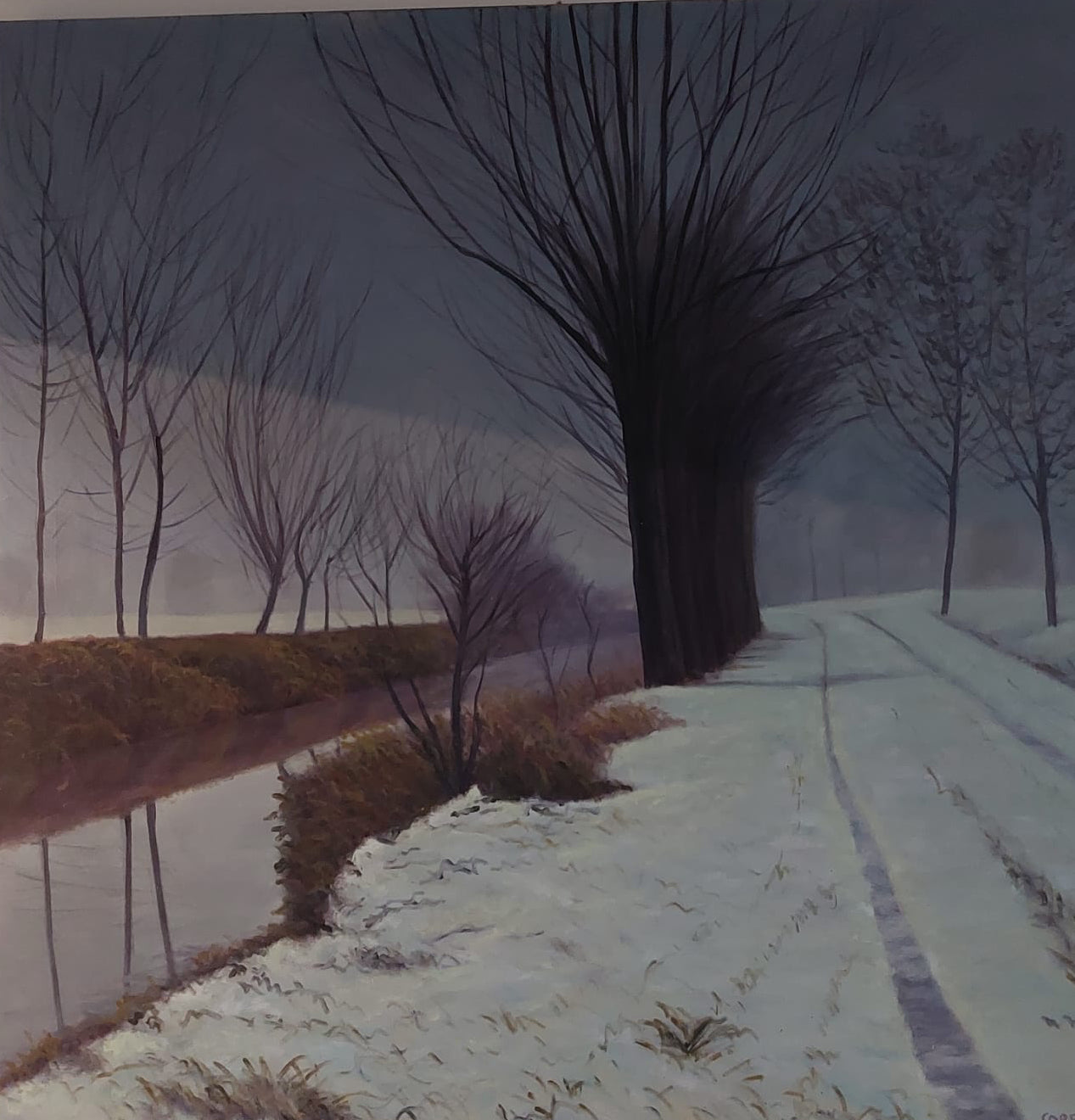 Nevicata – Olio su tela – Mario Corrieri