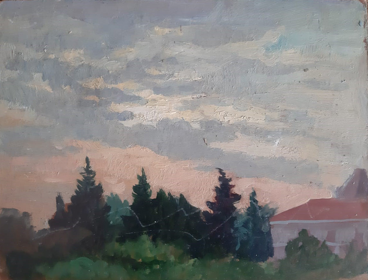 Elvio Meneghetti - Paesaggio di Alano di Piave